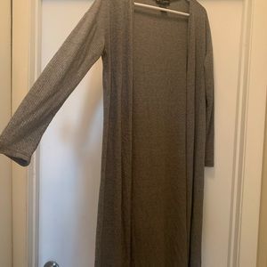 Long gray cardigan